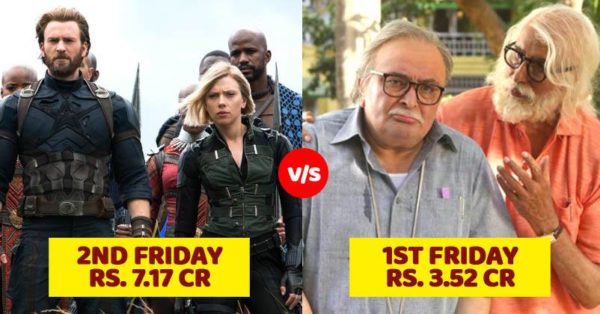 1st Friday Collections Of 102 Not Out V/S 2nd Friday Of Avengers. Hollywood Taking Over Bollywood? - RVCJ Media