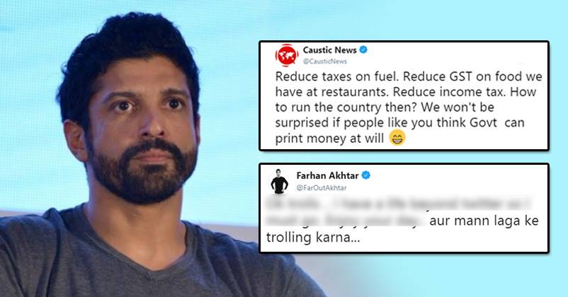 Farhan Commented On Petrol Hike And Got Trolled. He Told Trollers Aur Man Laga Ke Troll Karo RVCJ Media