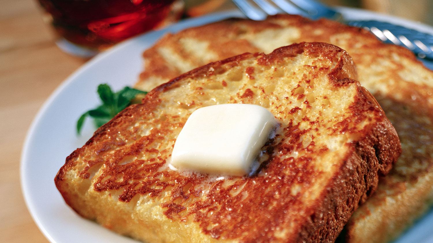 French toast with melting butter.