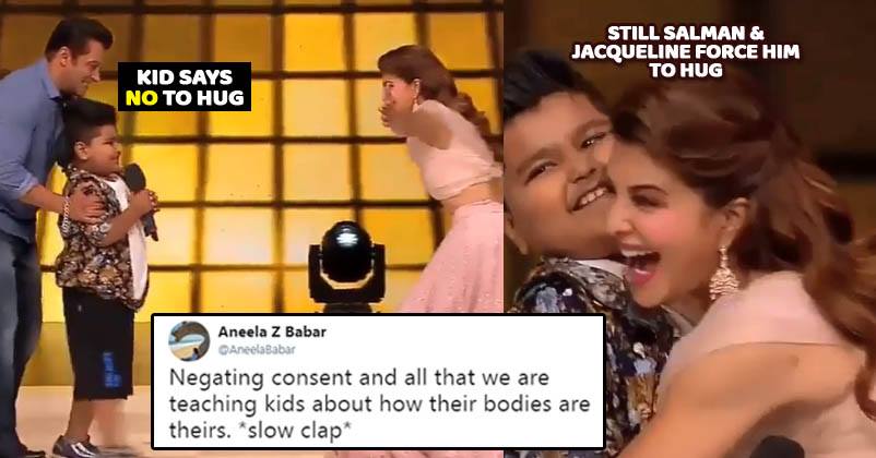 Salman Forces a Child to Hug Jacqueline. Twitter Is Criticizing Him For This Act RVCJ Media