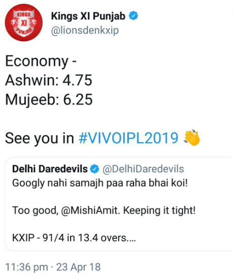 After KXIP's Elimination, Delhi Daredevils Trolled Them In Epic Manner. Loved The Creativity - RVCJ Media