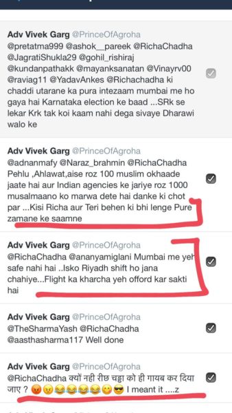 Richa Chadha Got Life Threats On Twitter. She Got The User Account Suspended 3 Richa Chadha Got Life Threats On Twitter. She Got The User Account Suspended - RVCJ Media