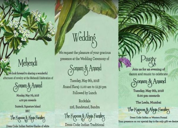 The Invitation Of Sonam &Amp; Anand'S Wedding Is Out. It Gives Many Details Of The Big Wedding 3 The Invitation Of Sonam & Anand's Wedding Is Out. It Gives Many Details Of The Big Wedding - RVCJ Media