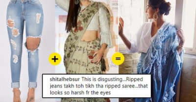 Sonam Kapoor Wore A Torn Denim Saree For Film Promotions. Got Trolled Left & Right RVCJ Media