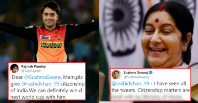 Indians Asked Sushma Swaraj To Give Citizenship To Rashid Khan. She Bowled Them With Her Reply RVCJ Media