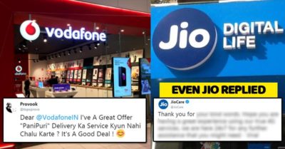 User Asked Vodafone To Quit Telecom & Start Selling Panipuri. Even Jio Replied RVCJ Media