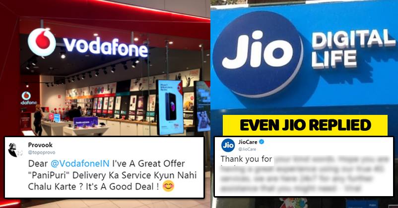 User Asked Vodafone To Quit Telecom & Start Selling Panipuri. Even Jio Replied RVCJ Media