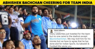 Abhishek Went To Stadium To Watch Football Match & Support Team India. Twitter Loved His Gesture RVCJ Media