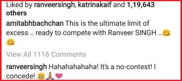 Big B Announces Fashion Competition With Ranveer. He Accepted Defeat Immediately - RVCJ Media