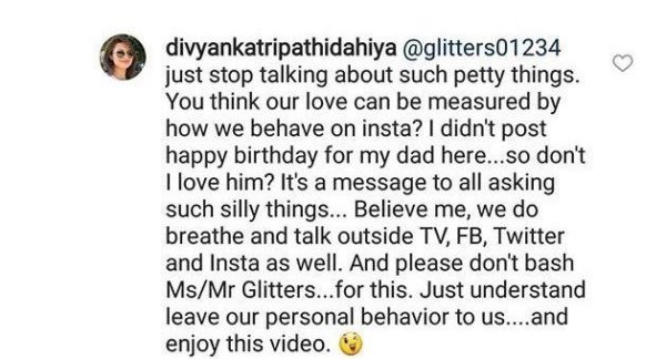 Troller Asked Divyanka, &Quot;Does He Really Like You?&Quot;. Her Reply Made Him Delete Comment 4 Troller Asked Divyanka, "Does He Really Like You?". Her Reply Made Him Delete Comment - RVCJ Media