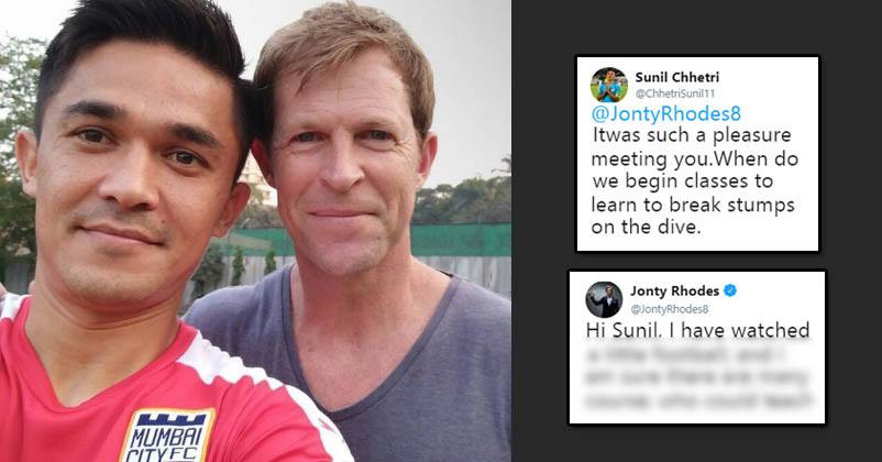 Jonty Rhodes Responds To A Fake Sunil Chhetri . Twitterati Made Him Acknowledge The Mistake RVCJ Media