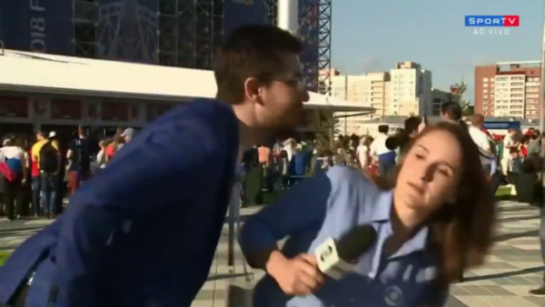 Fan Tried Kissing British Journalist On Live TV. She Made Him Apologise - RVCJ Media