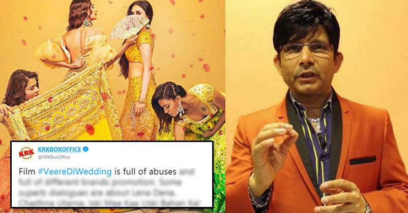 KRK Reviews Veere Di Wedding. First Time Twitterati Loved What He Said RVCJ Media