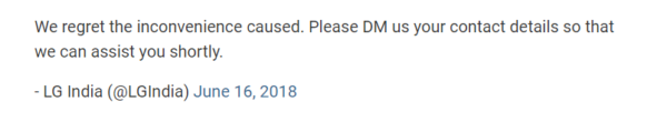 Shirish Tweeted, "LG In Delhi Isn't Working". This Is What LG Electronics Replied - RVCJ Media
