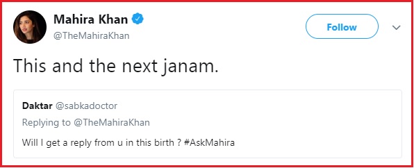 Fan Tried To Troll Mahira By Asking A Weird Question, She Shut The Troller Down In An Epic Way - RVCJ Media