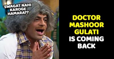 Sunil Grover Is Coming Back As Mashoor Gulati. Good News For Fans RVCJ Media