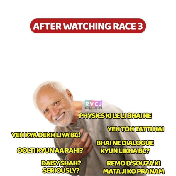 Trollers Trolled Race 3 With Hilarious Memes. These Will Make Your Day - RVCJ Media