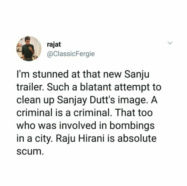 Rishi Kapoor Did It Again, Sent An Insulting DM To Twitter User Who Criticised Sanju’s Trailer - RVCJ Media
