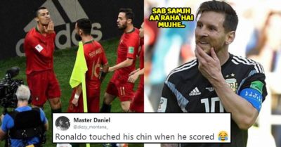 Ronaldo Stroked His Chin Many Time To Celebrate A Goal & Twitter Has Guessed The Reason RVCJ Media