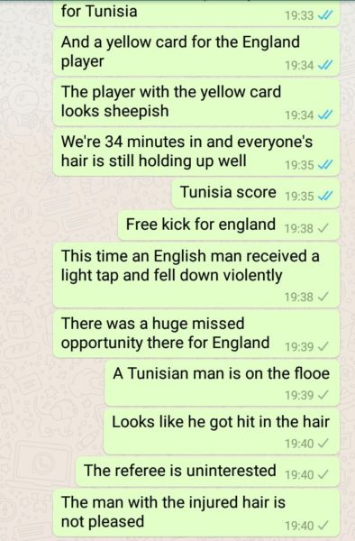 Man Couldn’t See World Cup So Asked GF To Send Him Updates. She Did It Brilliantly & Is A Star Now RVCJ Media