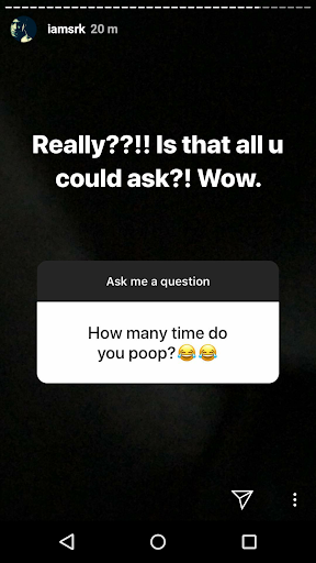 Someone Asked SRK, "How Many Times Do You Poop?" He Had The Coolest Reply - RVCJ Media
