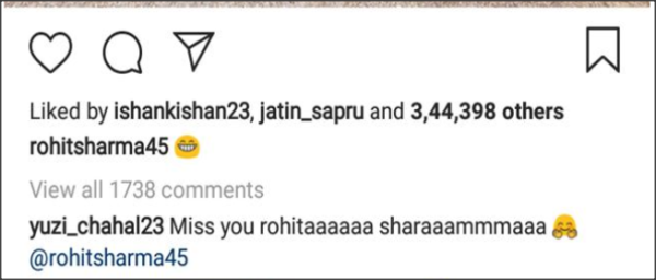 Yuzvendra Chahal Said, "I Miss You Rohit Sharma". Got A Hilarious Reply From His Wife Ritika - RVCJ Media