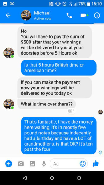 This Guy Got Message From Online Scammer For Winning $1.2 Million Lottery. Trolled Him For Hours - RVCJ Media