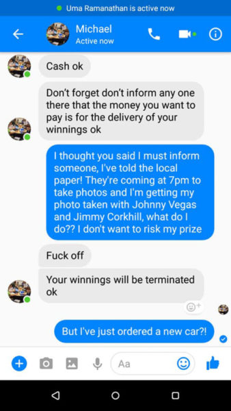 This Guy Got Message From Online Scammer For Winning $1.2 Million Lottery. Trolled Him For Hours - RVCJ Media