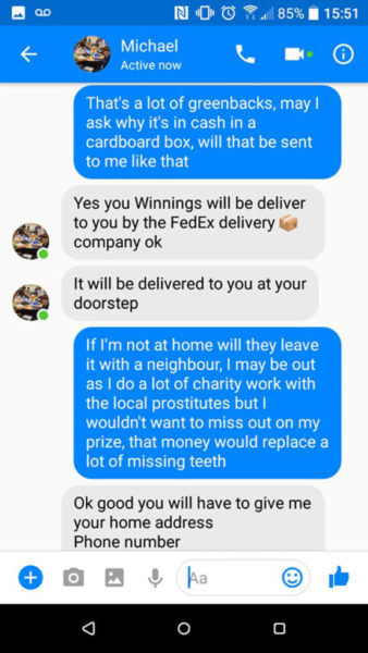 This Guy Got Message From Online Scammer For Winning $1.2 Million Lottery. Trolled Him For Hours - RVCJ Media