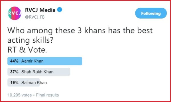 As Per Fans, This Is The Best Bollywood Actor Among The Three Khans - RVCJ Media