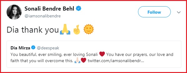 Bollywood Celebs Wished Sonali Health, Luck & Courage To Fight Cancer. She Even Replied To All RVCJ Media