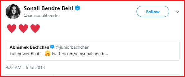 Bollywood Celebs Wished Sonali Health, Luck & Courage To Fight Cancer. She Even Replied To All RVCJ Media