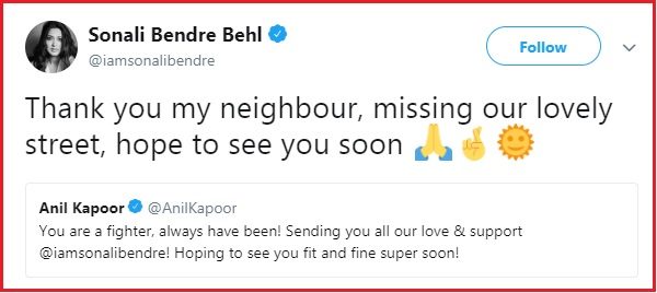 Bollywood Celebs Wished Sonali Health, Luck & Courage To Fight Cancer. She Even Replied To All RVCJ Media