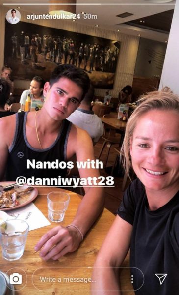 Danielle Wyatt and Arjun Tendulkar