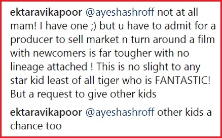 Ekta Kapoor & Tiger Shroff's Mother Had An Argument Over Nepotism. Who Is Right? - RVCJ Media