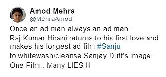 Some People Say Sanju Is An Attempt To Whitewash Sanjay Dutt’s Image. This Is What Hirani Replied - RVCJ Media