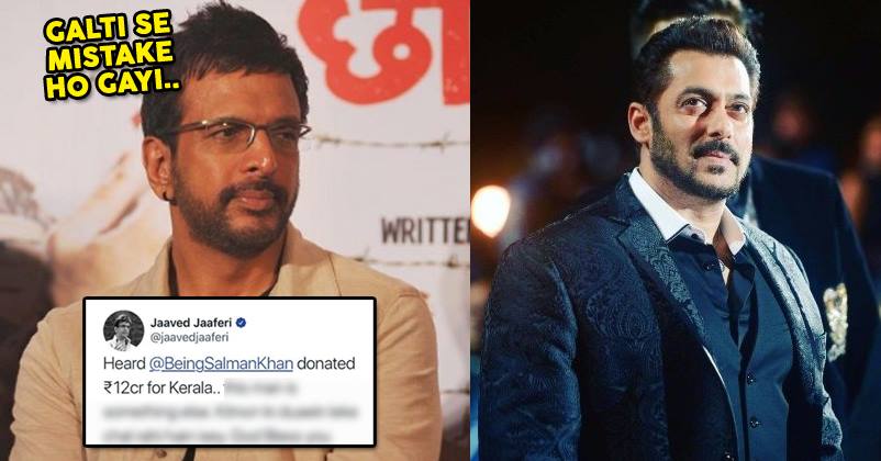 Jaaved Jaaferi Tweets About Salman Donating 12 Crore For Kerala Flood Relief. Takes It Off Later RVCJ Media
