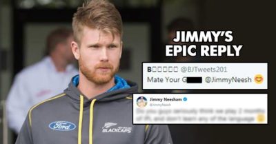 Indian Fan Told Jimmy Neesham "You're G**ndu". His Response Made Him Delete Tweet RVCJ Media