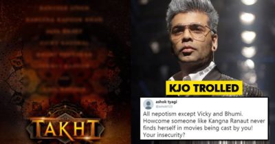 Karan Johar Announced The Star Cast Of “Takht” On Twitter, Got Mercilessly Trolled Over Nepotism RVCJ Media