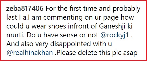 Hina Posed In Short Dress & Shoes With Rocky In Front Of Lord Ganesha’s Idol, Got Mercilessly Trolled - RVCJ Media