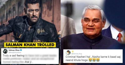 Salman Khan Tweeted For Atal Ji After 5 Long Days. Twitter Trolled Him Mercilessly RVCJ Media