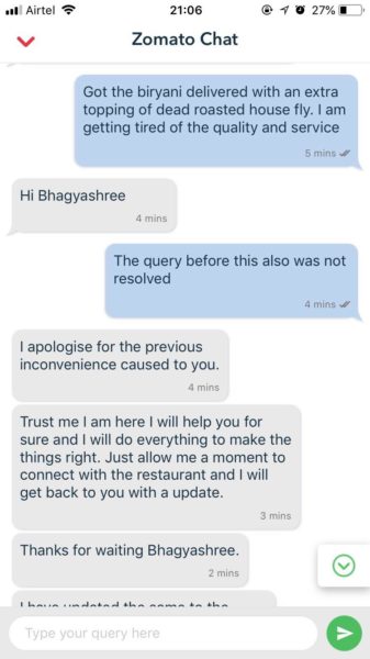 Girl Got Extra Topping Of Roasted Fly On Her Biryani. Zomato Requested Resto To Add 1 More - RVCJ Media