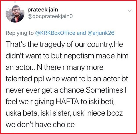 Troller Called Arjun Kapoor A Product Of Nepotism. Arjun’s Reply Made The Troller Delete His Tweet - RVCJ Media