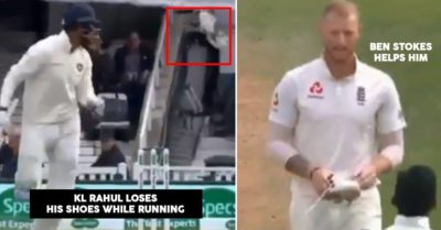 KL Rahul Lost His Shoe & It Flew In Air. How Ben Stokes Helps Him In Wearing It Is A Nice Gesture RVCJ Media