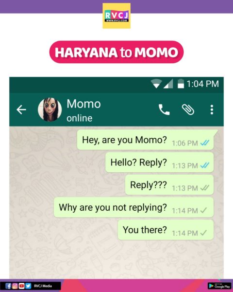 These Memes On How Indians From Different States Will React To Momo’s Message Are Epic - RVCJ Media