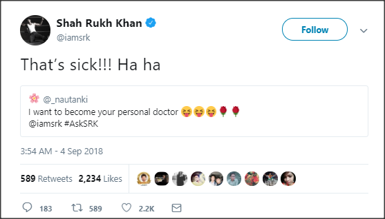 Female Fan Asked SRK If She Can Kiss His Dimples. He Had A Super-Witty Reply - RVCJ Media