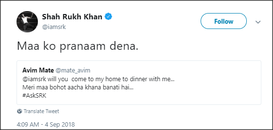 Female Fan Asked SRK If She Can Kiss His Dimples. He Had A Super-Witty Reply - RVCJ Media