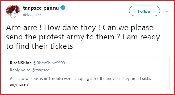 Man Asks Taapsee To Go On A Date. Her Sarcastic Reply Proves She’s Upset With Scenes Deletion - RVCJ Media