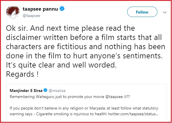 Man Asks Taapsee To Go On A Date. Her Sarcastic Reply Proves She’s Upset With Scenes Deletion RVCJ Media