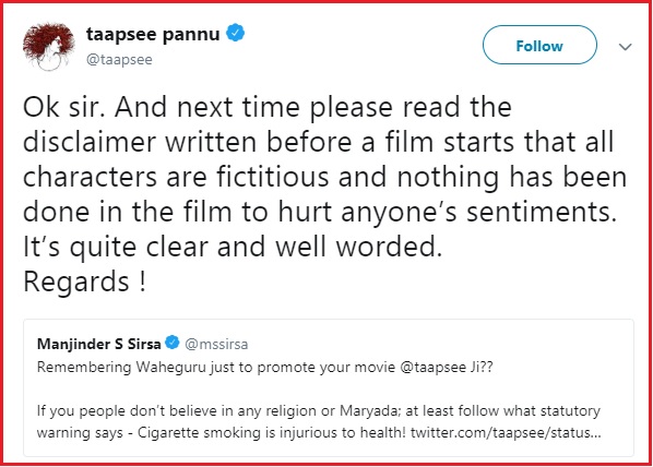 Man Asks Taapsee To Go On A Date. Her Sarcastic Reply Proves She’s Upset With Scenes Deletion - RVCJ Media